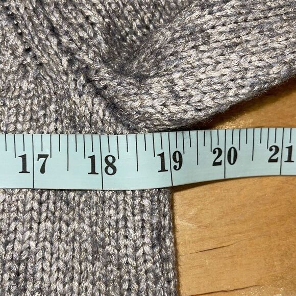 Elie Tahari Womens Mock Neck Metallic Speckle Sweater Charcoal Gray Size Small - Picture 9 of 10